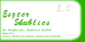 eszter skublics business card